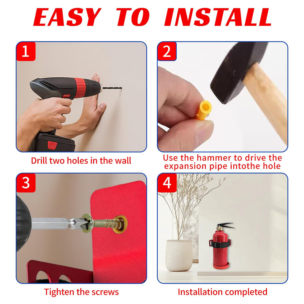 Small Fire Extinguisher Mount with Quick Release Strap I4035