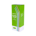 Disposable Striped Plastic Flex Straws, 100 Count P2596