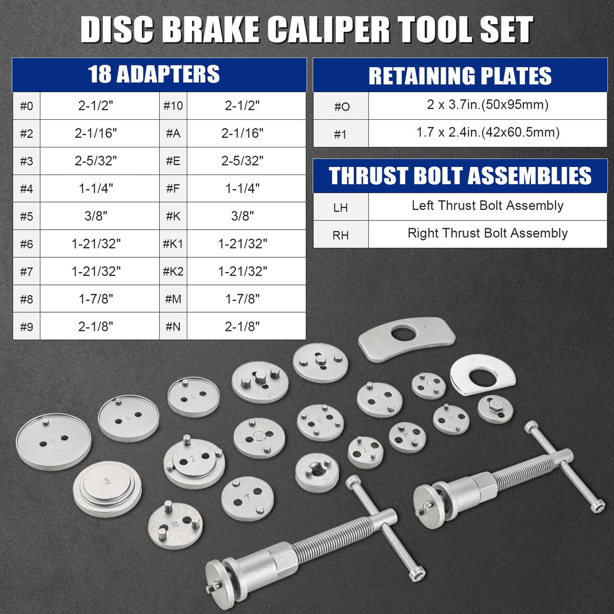 Heavy Duty Disc Brake Caliper Tool Set C387082