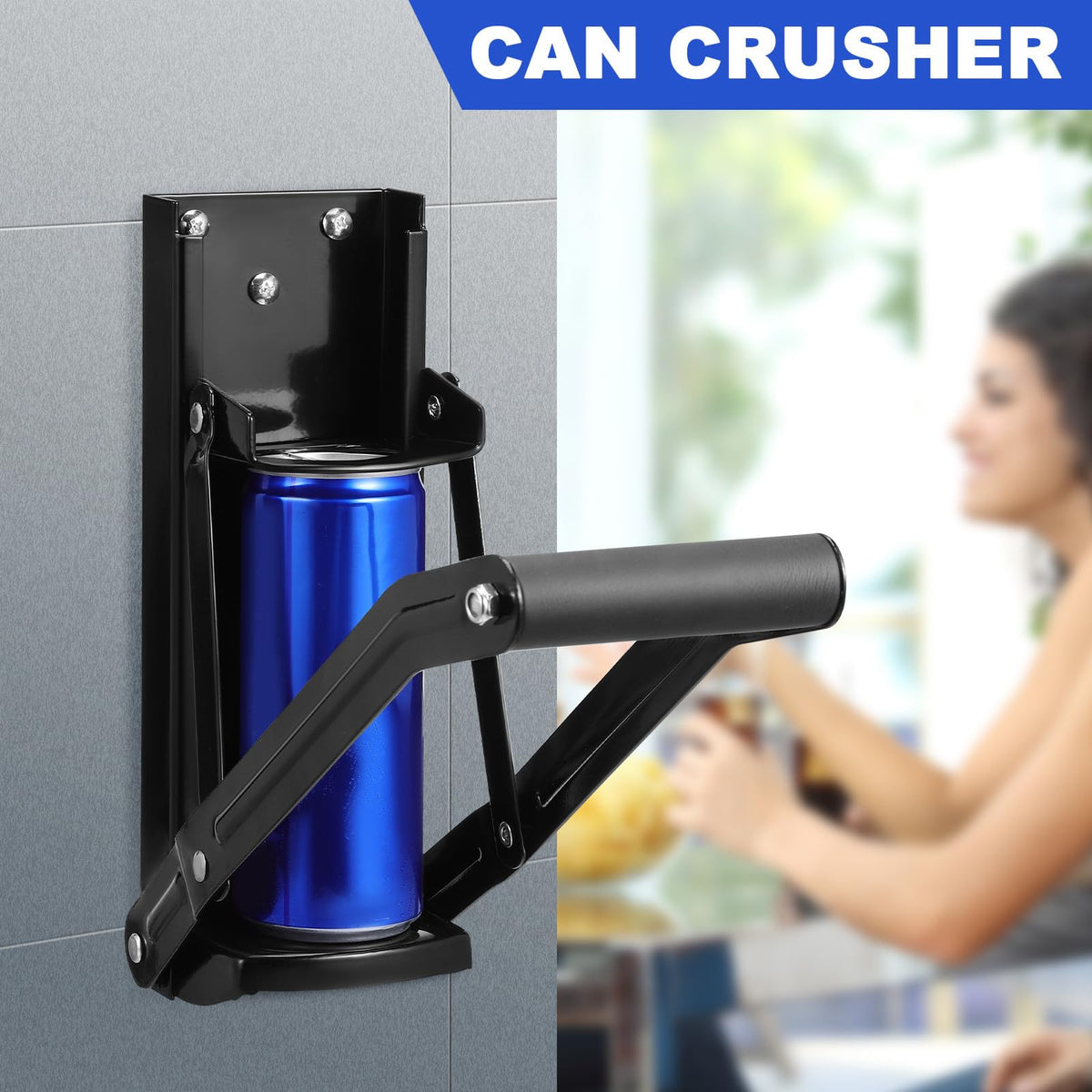 Heavy Duty Stainless Steel Wall Mounted Can Crusher O47405