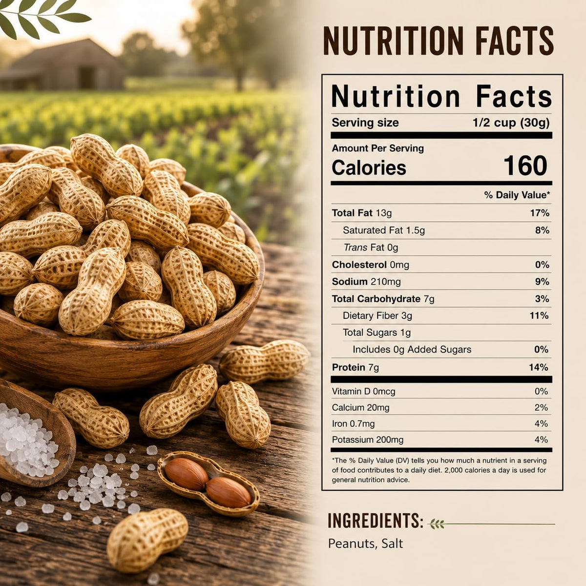 Roasted Salted Peanuts In Shell 1 LB E970257