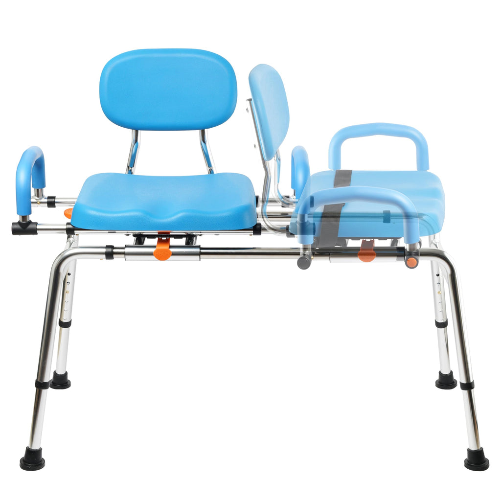 Sliding Tub Transfer Bench with Padded Seat and Backrest J545