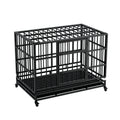 48 Inch Heavy Duty Metal Dog Crate with Wheels K192789
