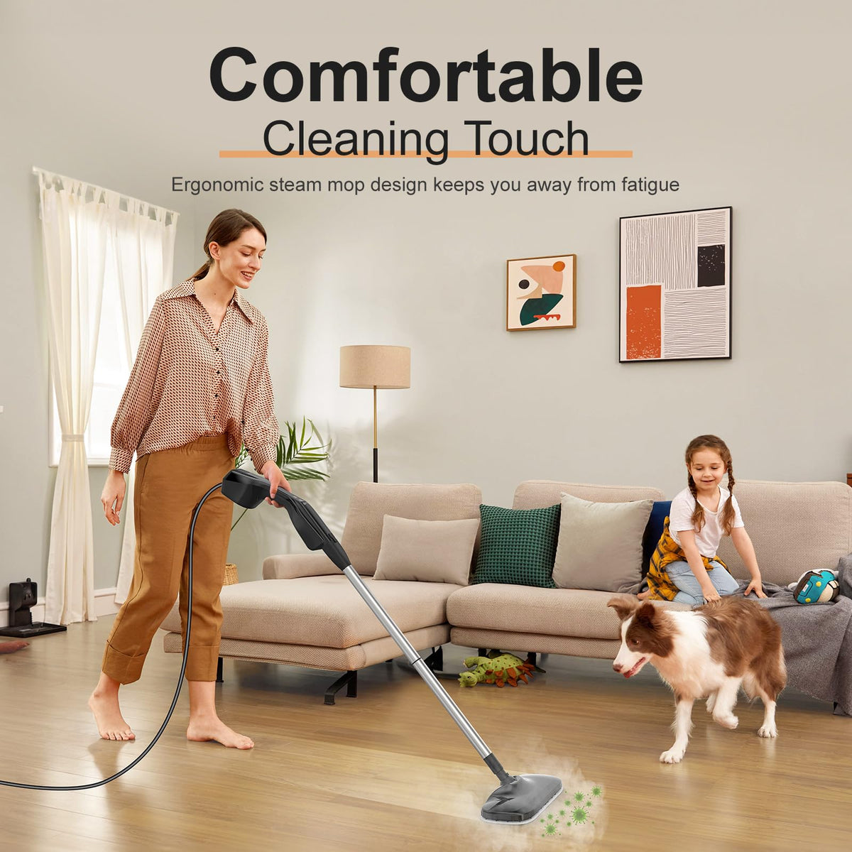 Handheld Steam Mop with 17 Accessories R8034