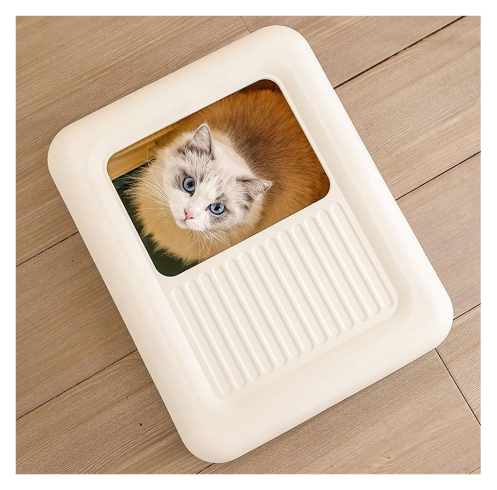 Fully Enclosed Cat Litter Box with Lid and Drawer I407831