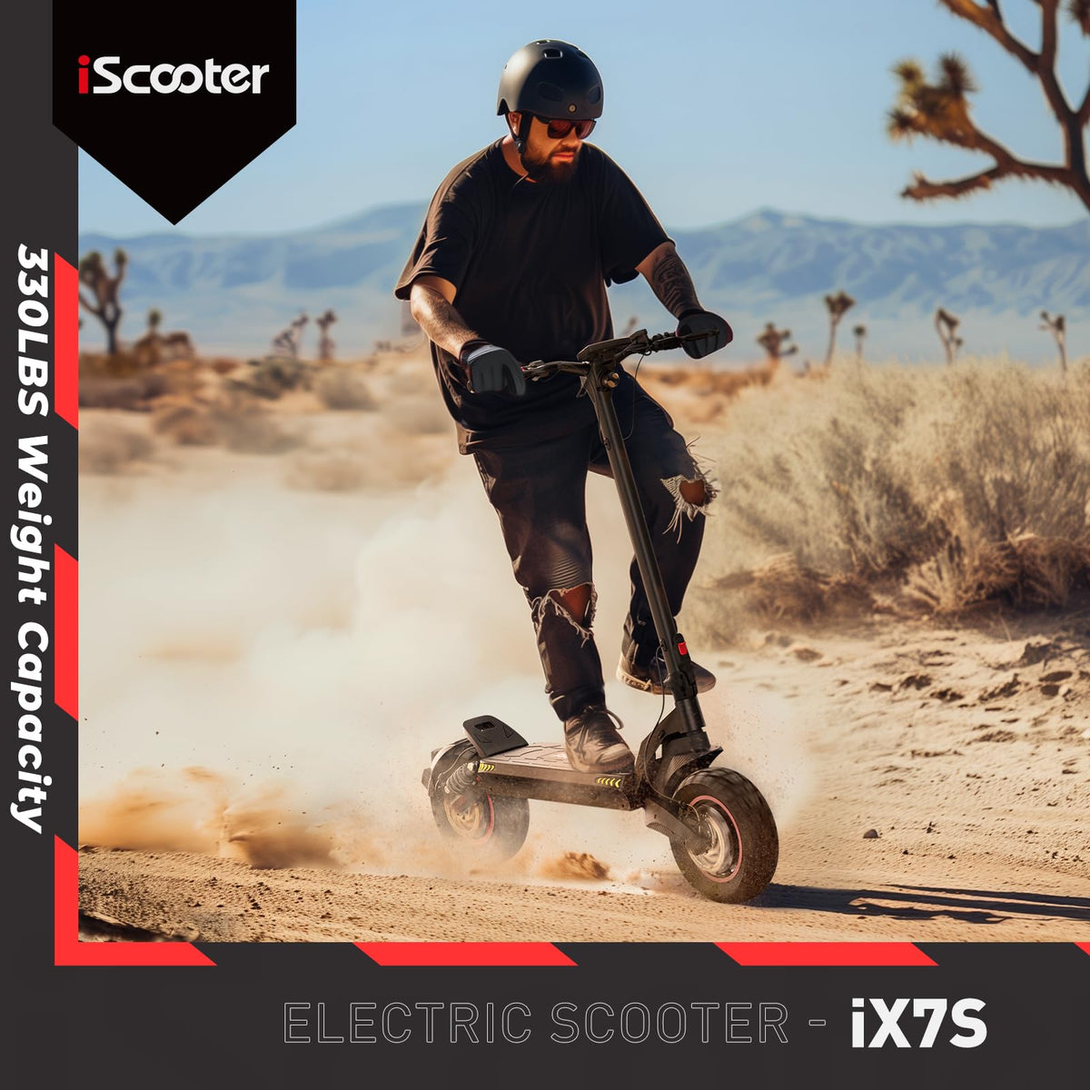 Electric Scooter with Off-Road Tires, Dual Suspension & Brakes V787466