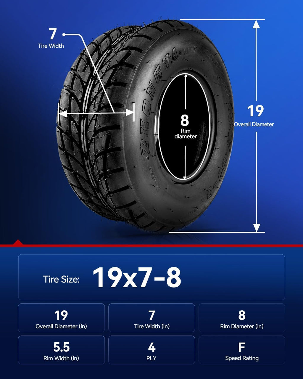 All-Terrain Tires 19x7-8 Set 2 X540322