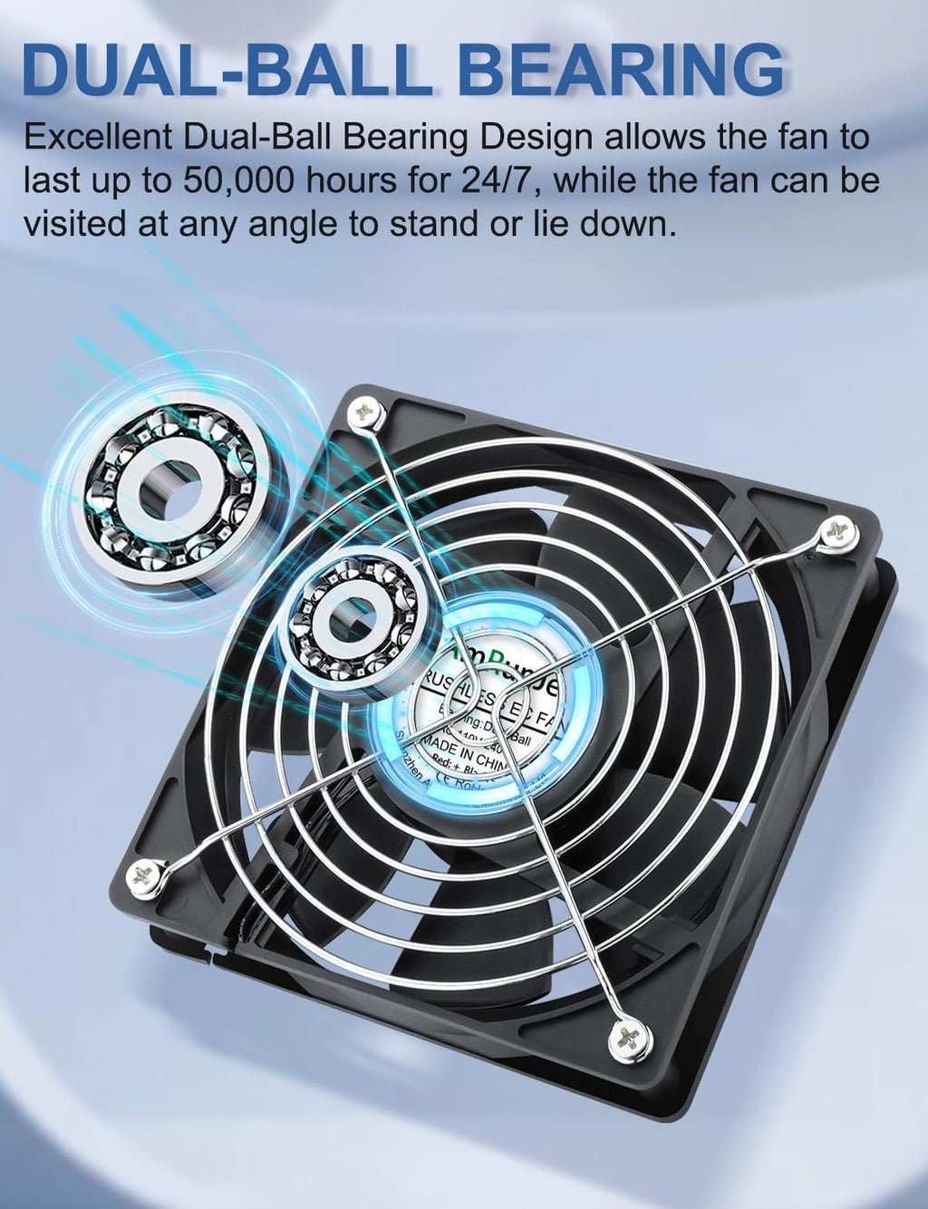 120mm x 25mm 120V Brushless Axial Fan R7339