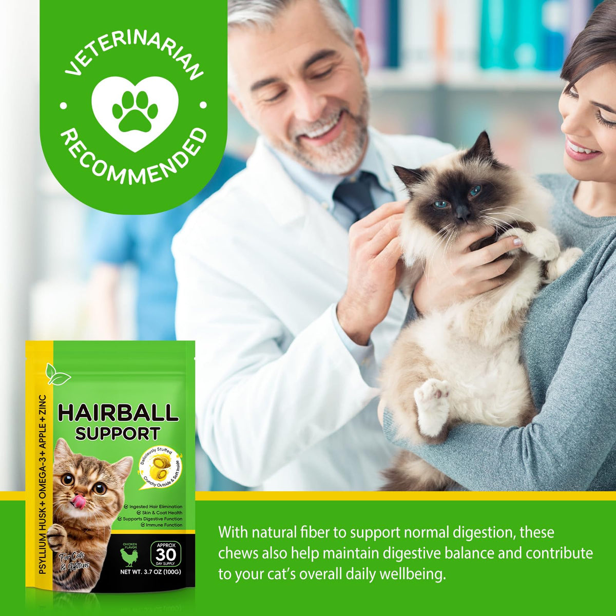 Chicken Flavor Hairball Treatment for Cats C5802