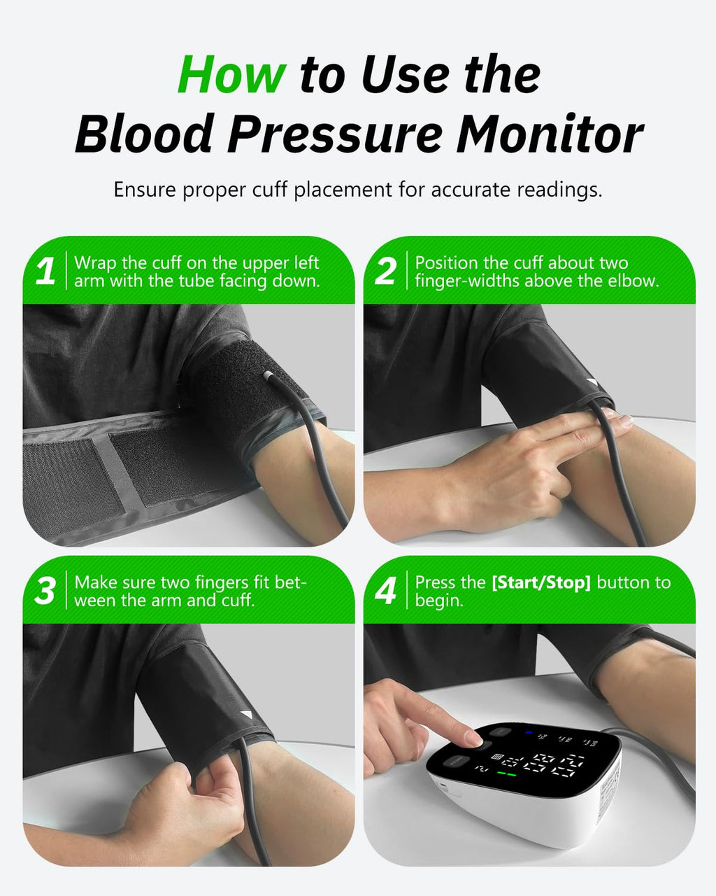 Blood Pressure Monitor Upper Arm Large Cuff Digital BP Machine T3137