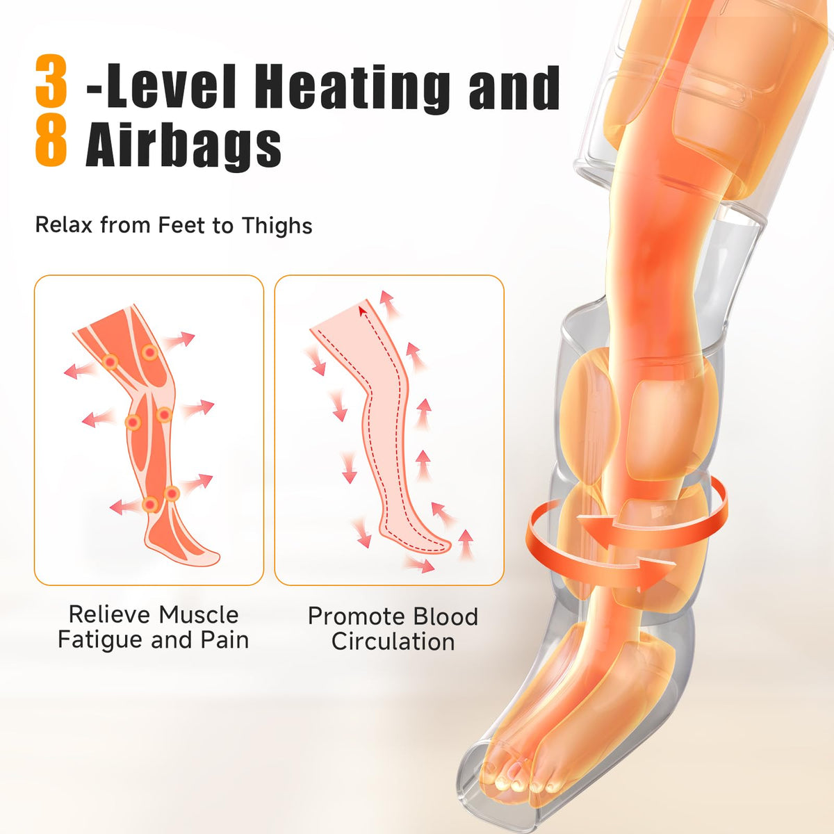 Leg Compression Massager with Heat Q6143