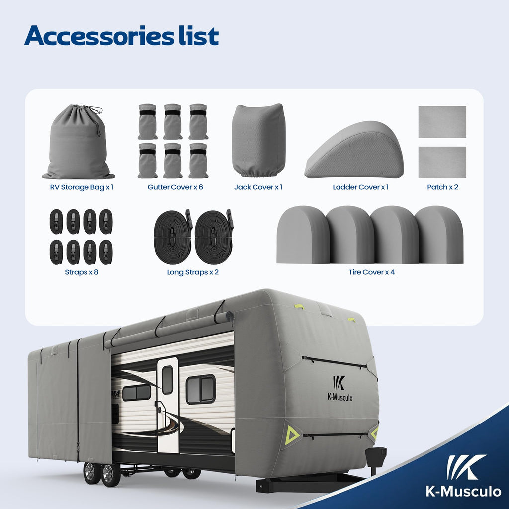 Heavy Duty Windproof Waterproof RV Cover T614795