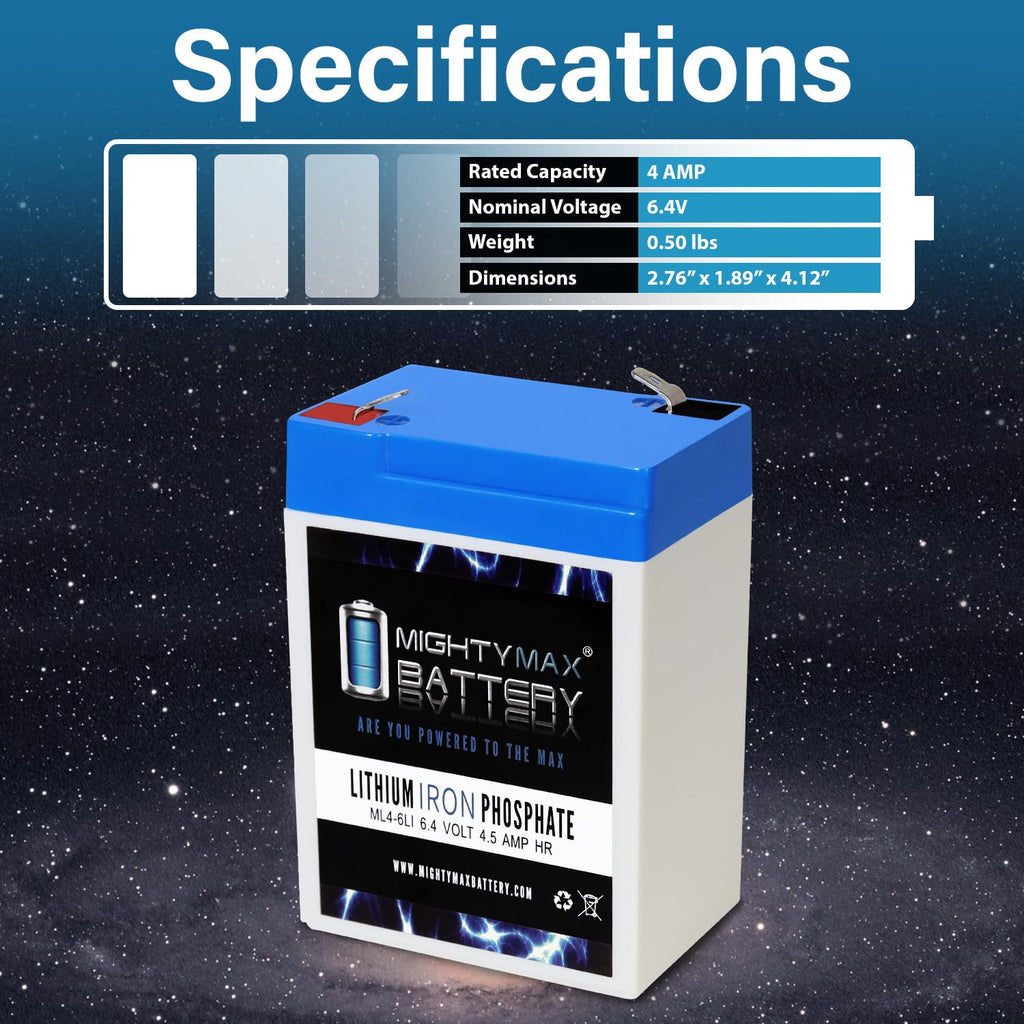 6V 4.5AH Lithium Replacement Battery I3180