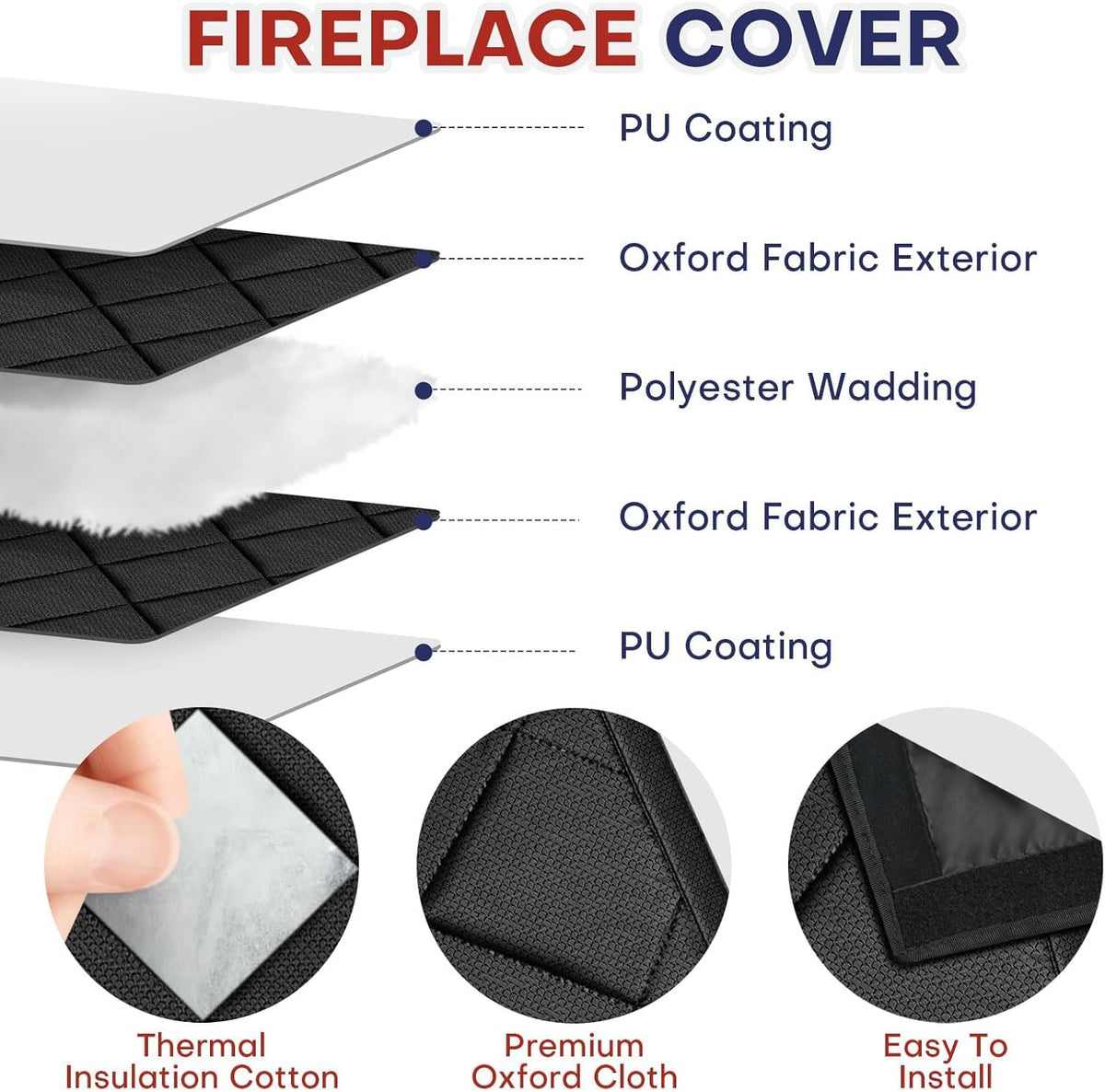 Magnetic Fireplace Cover 39" W x 32" H H62293