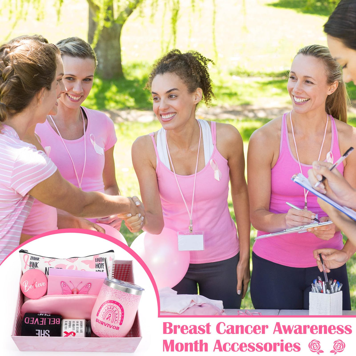 8 Pcs Breast Cancer Basket B76521