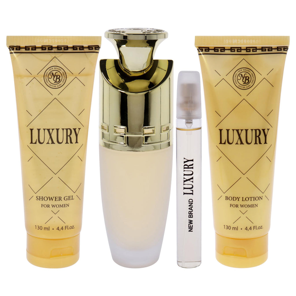 4 Pc Gift Set 3.3oz EDP Spray 4.4oz Shower Gel 4.4oz Body Lotion 0.5oz EDP Spray X316