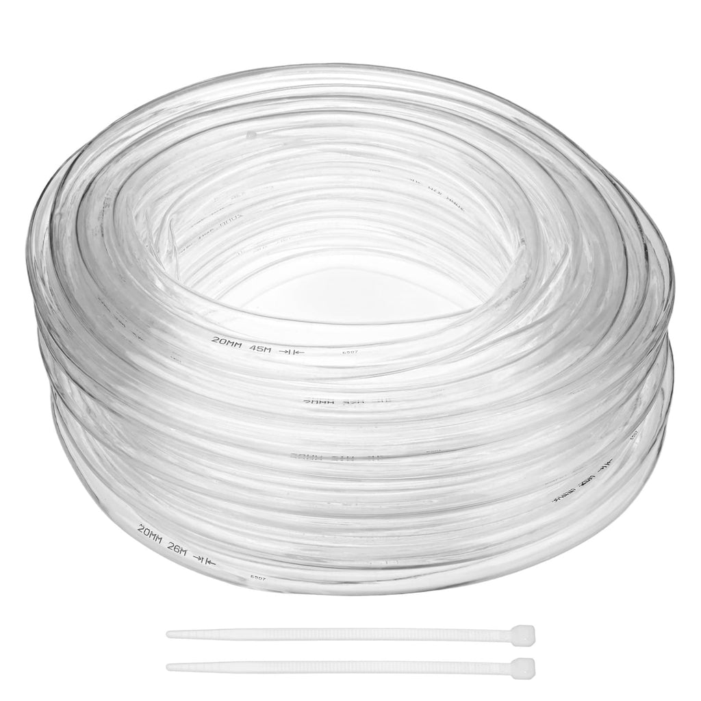 Clear 3/4" ID x 1" OD 100ft Flexible Vinyl Tubing L1529