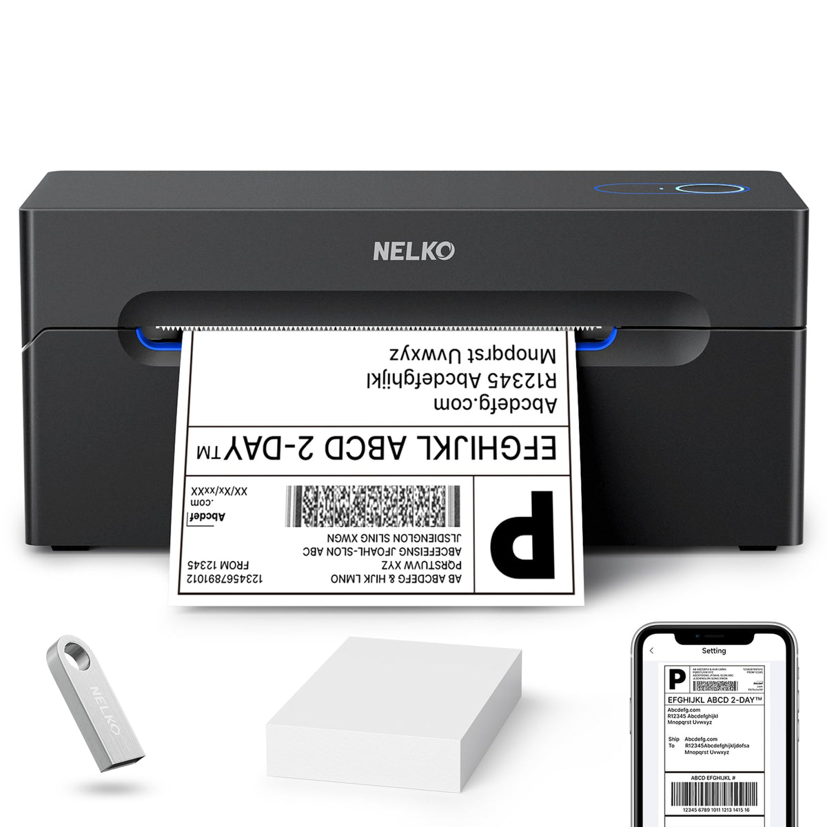 Bluetooth Thermal Shipping Label Printer W604834
