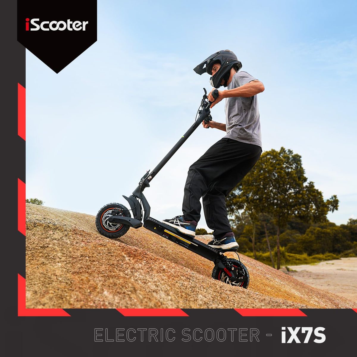 Electric Scooter with Off-Road Tires, Dual Suspension & Brakes V787466
