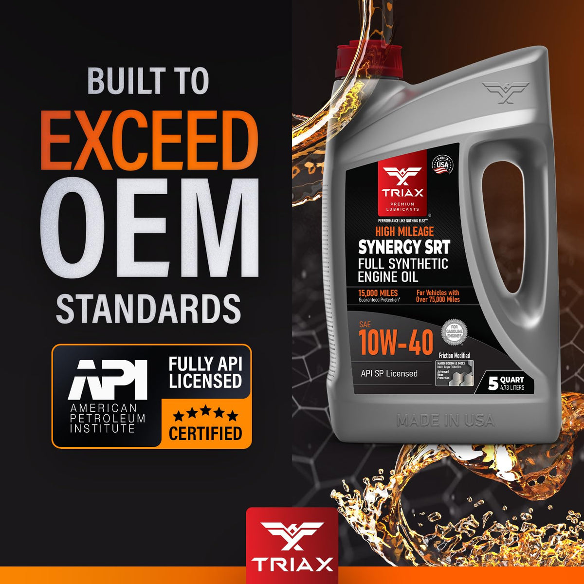 10W-40 Full Synthetic Engine Oil 5 Quart E9821