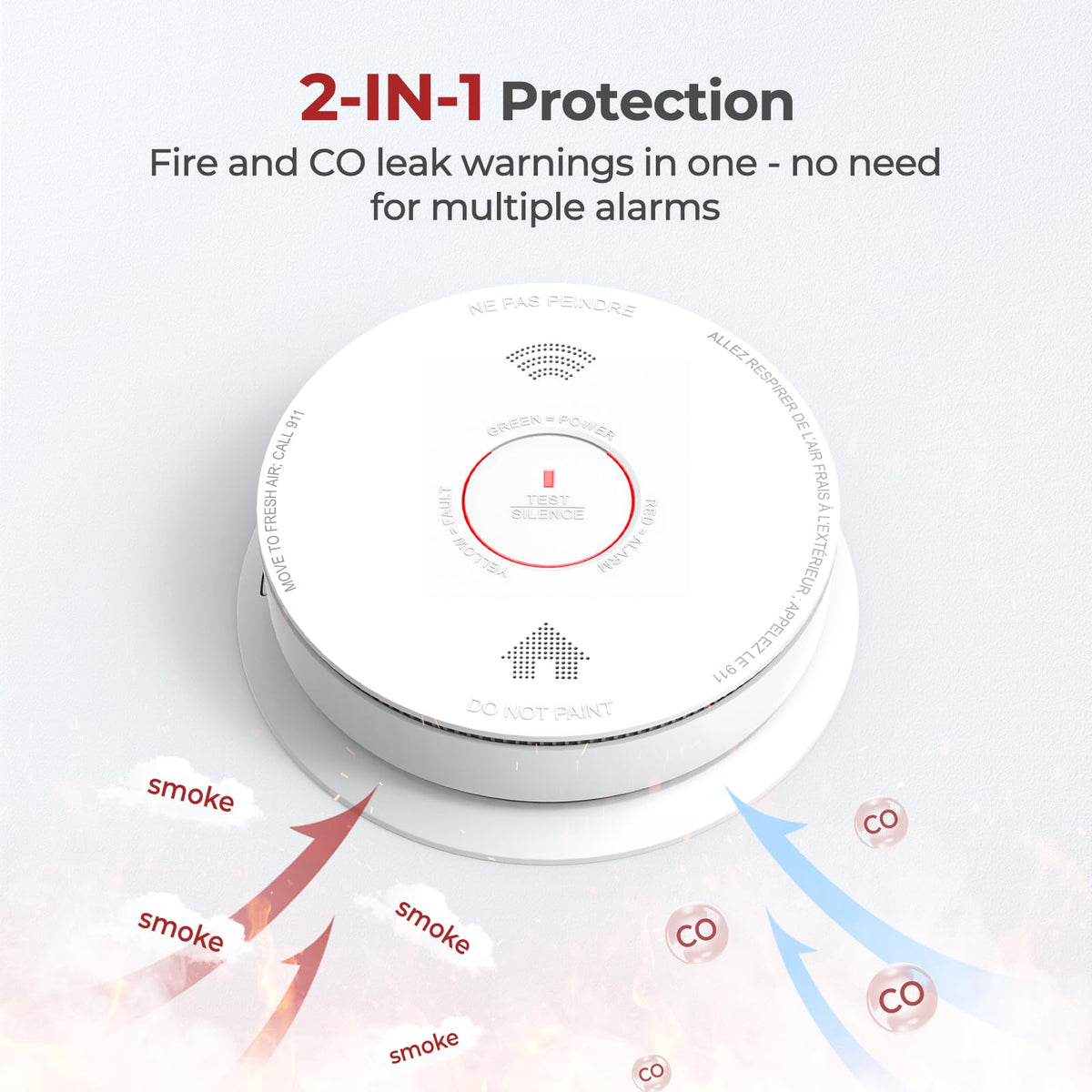 Smoke and Carbon Monoxide Detector Combo 1 Pack S998