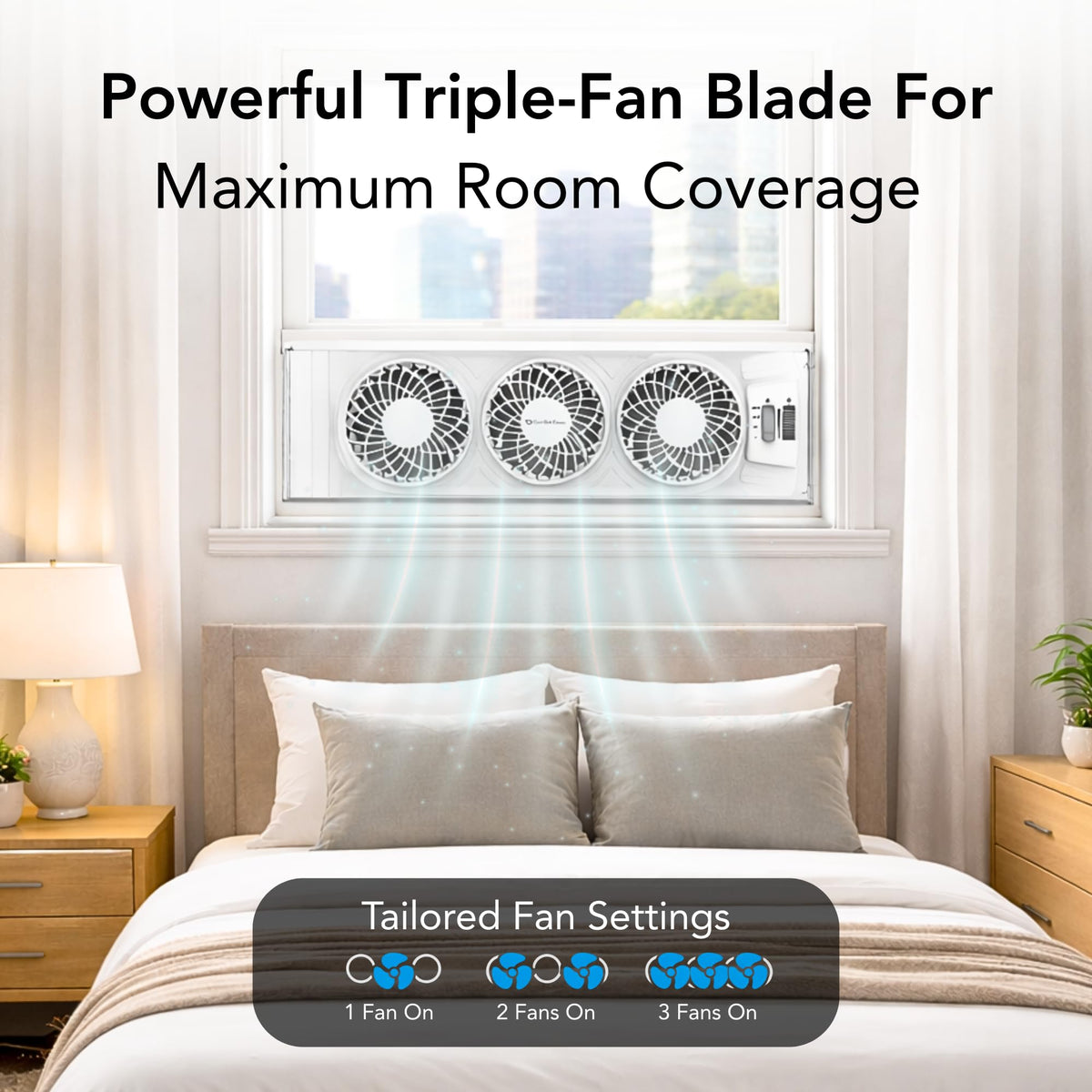 Triple Window Fan with 3-Speeds & Expandable Width D426979