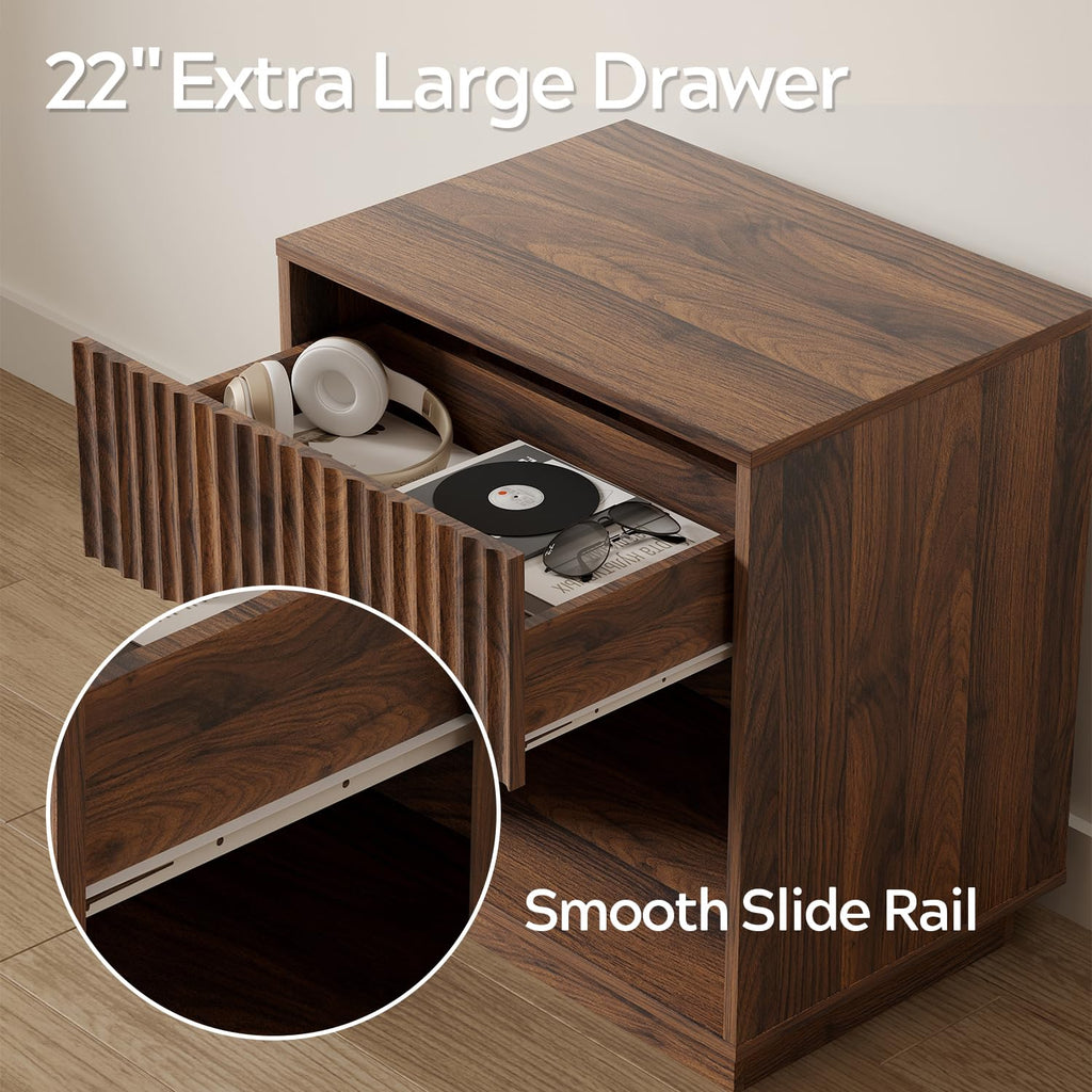 22" Fluted Nightstand Set of 2 S57994
