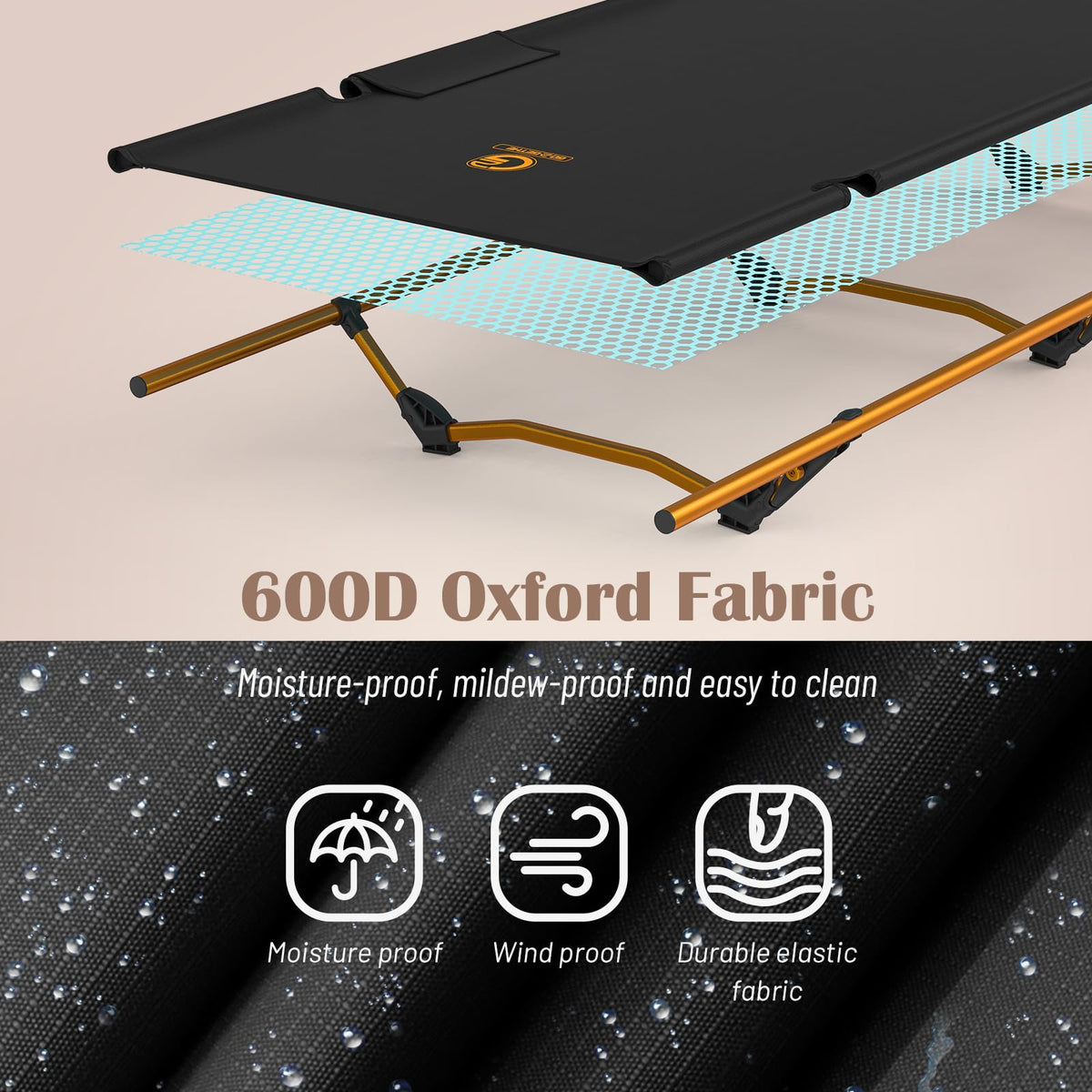 Foldable Camping Cot with Storage Bag X505