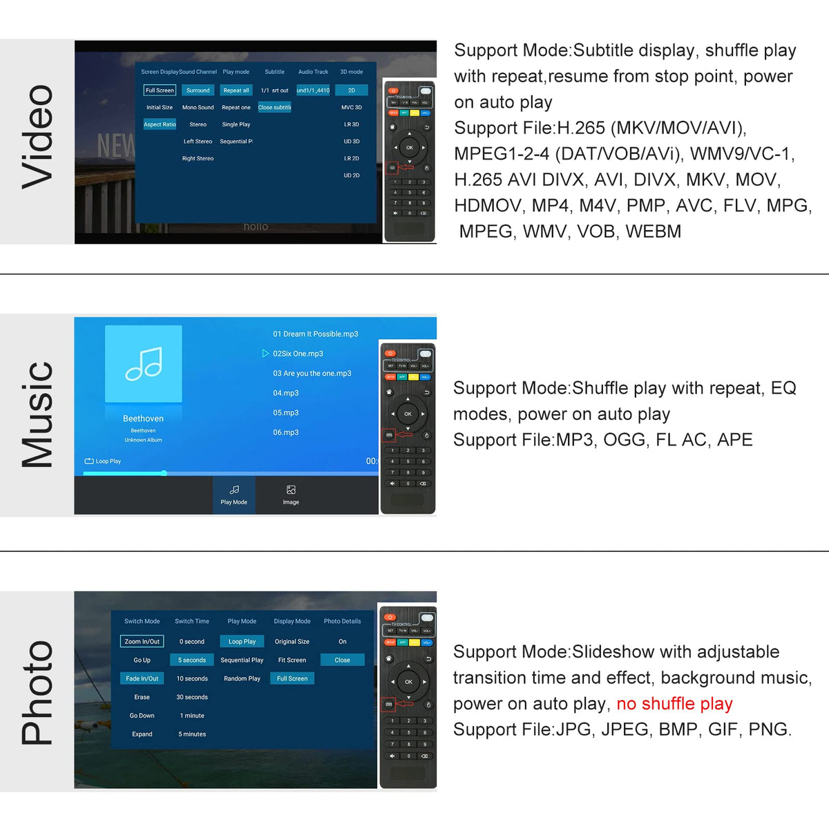 4K Media Player with Remote Control M403