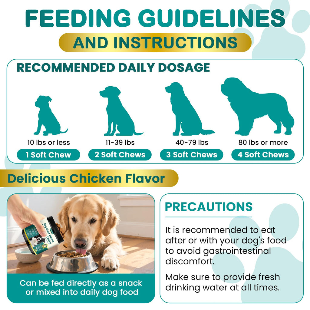 Milk Thistle Supplement for Dogs with Curcumin Choline Fish Oil Prebiotics Chicken Flavor T144184