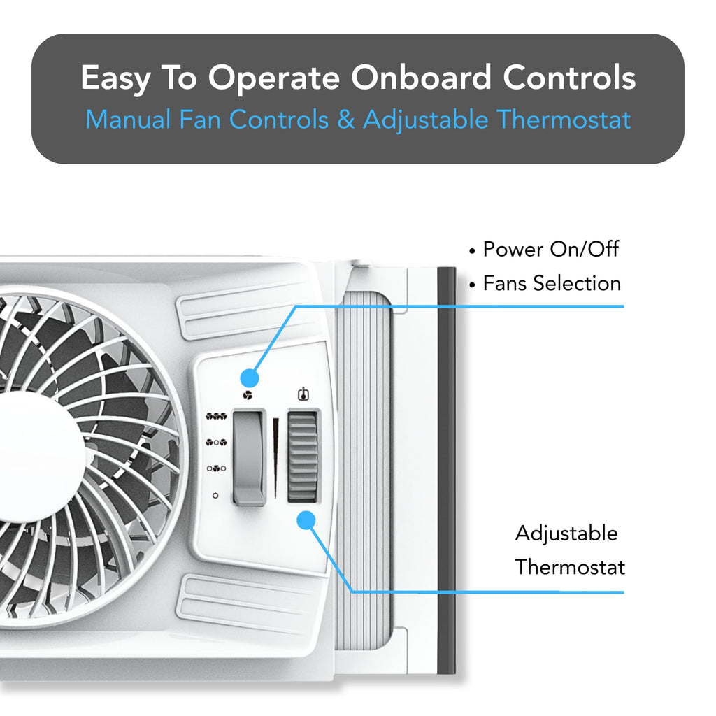 Triple Window Fan with 3-Speeds & Expandable Width D426979
