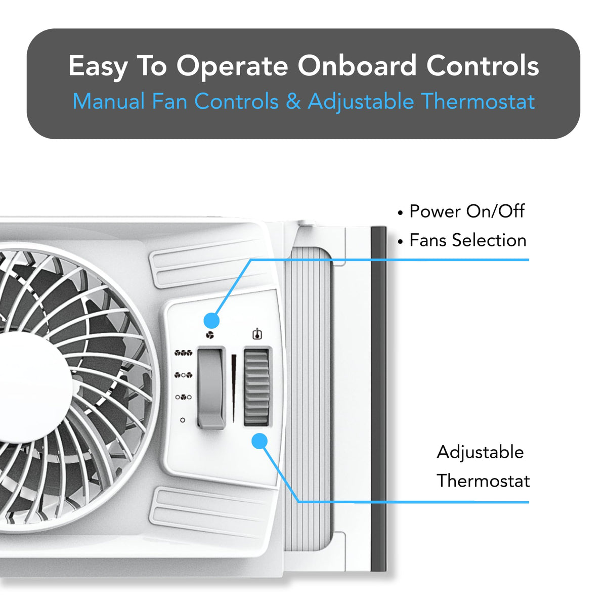 Triple Window Fan with 3-Speeds & Expandable Width D426979