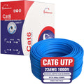 CAT6 Cable 1000ft Solid Ethernet LAN UTP Cable 23AWG 550Mhz RJ45 CCA Wire Blue I49837