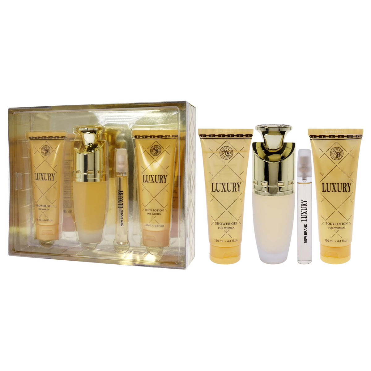 4 Pc Gift Set 3.3oz EDP Spray 4.4oz Shower Gel 4.4oz Body Lotion 0.5oz EDP Spray X316