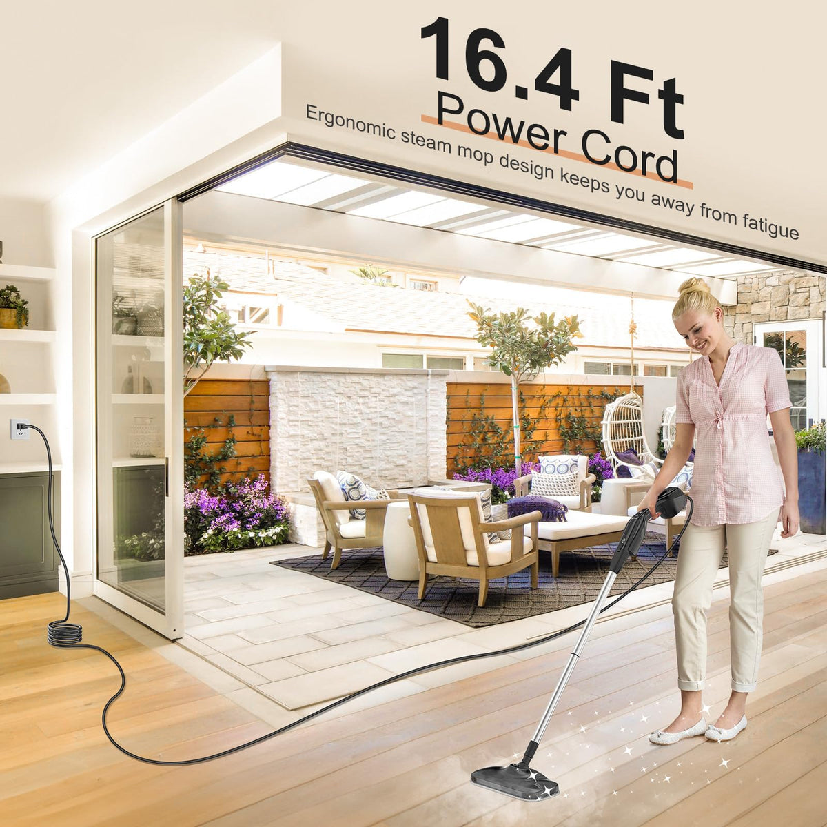 Handheld Steam Mop with 17 Accessories R8034