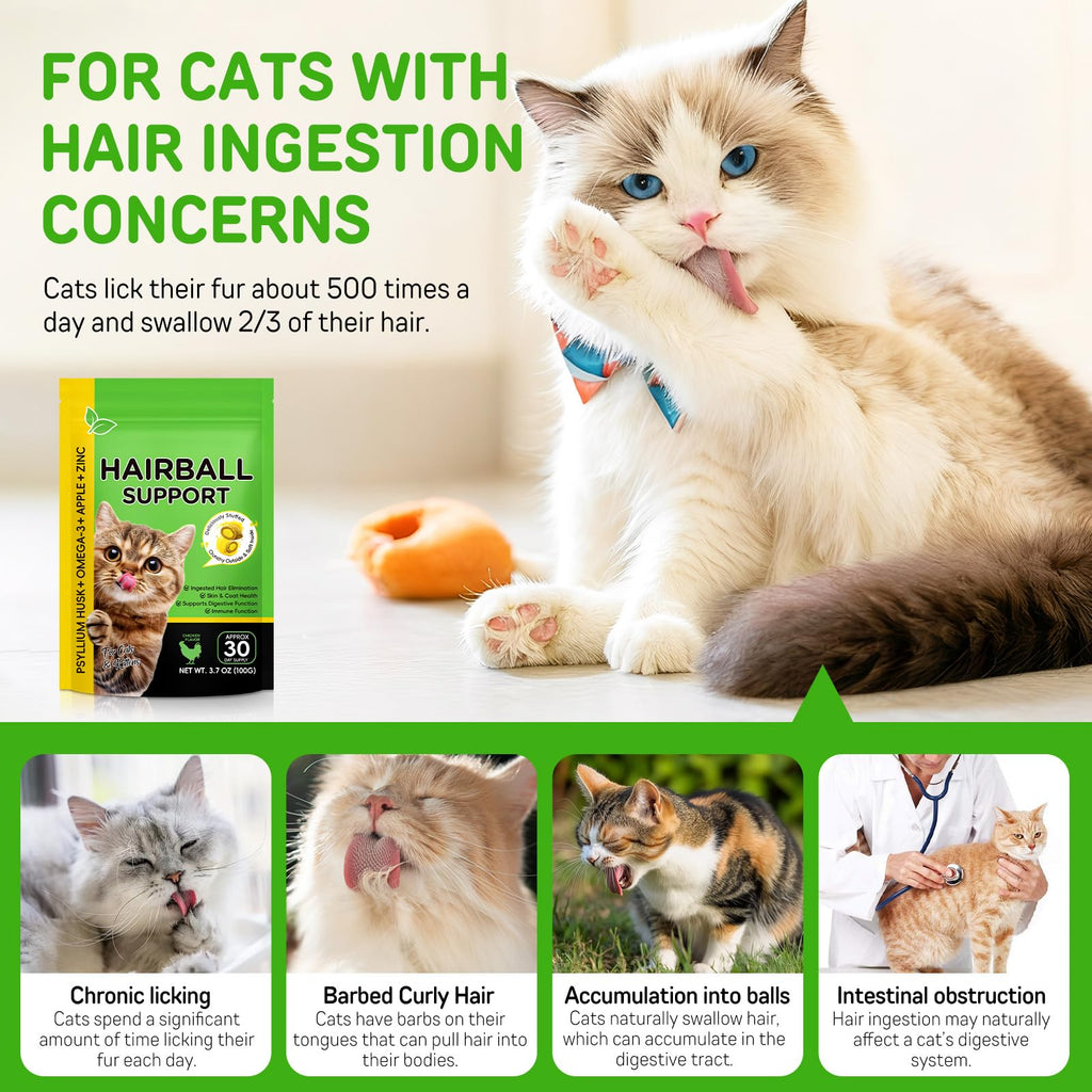 Chicken Flavor Hairball Treatment for Cats C5802