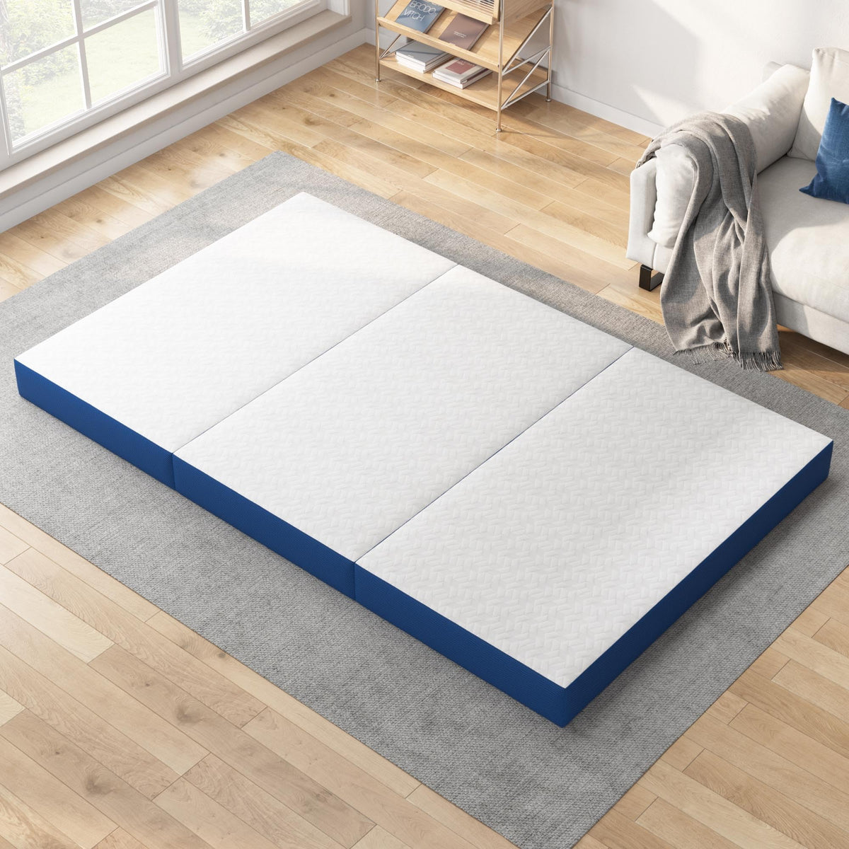 Queen 6 Inch Gel Memory Foam Trifold Mattress Q433