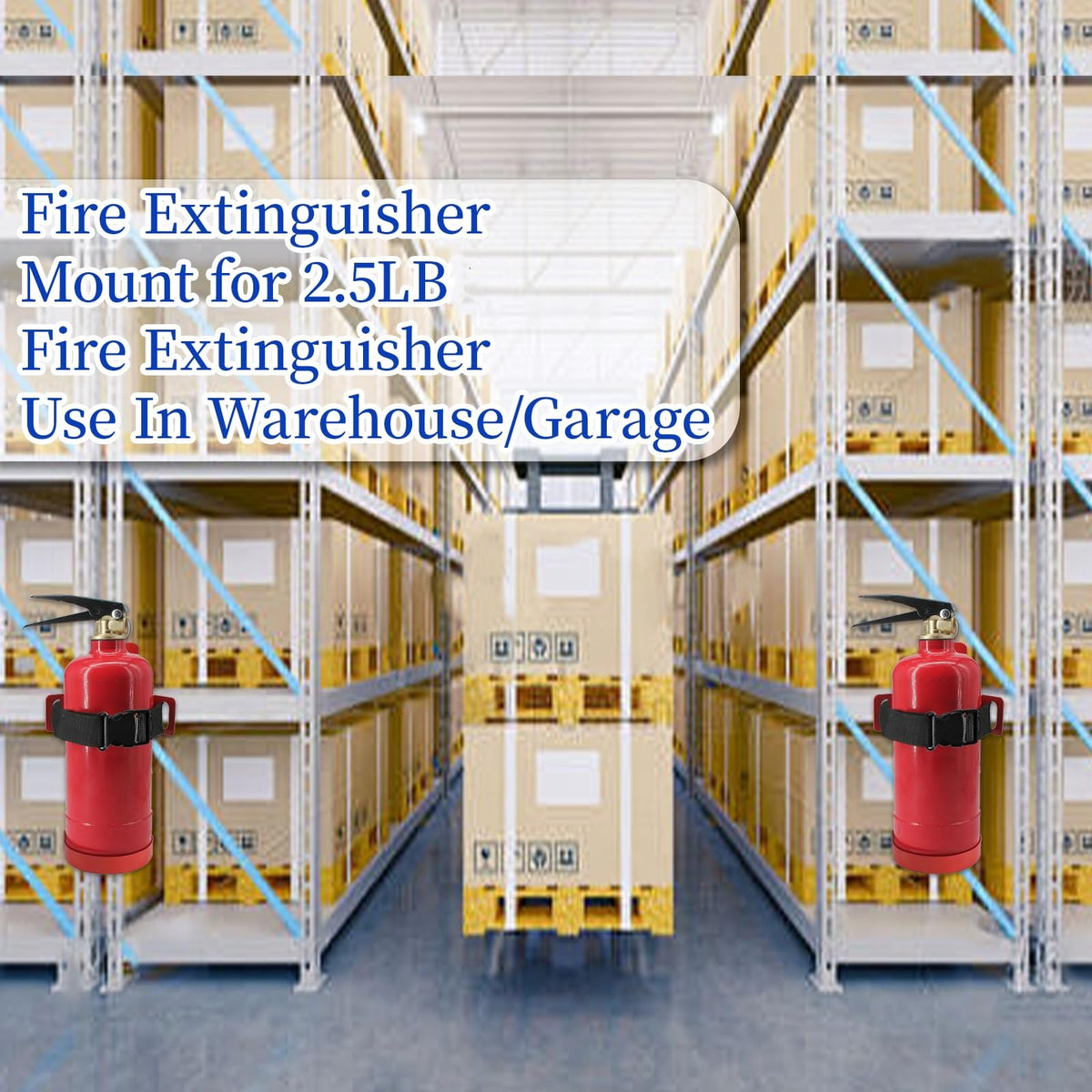 Small Fire Extinguisher Mount with Quick Release Strap I4035