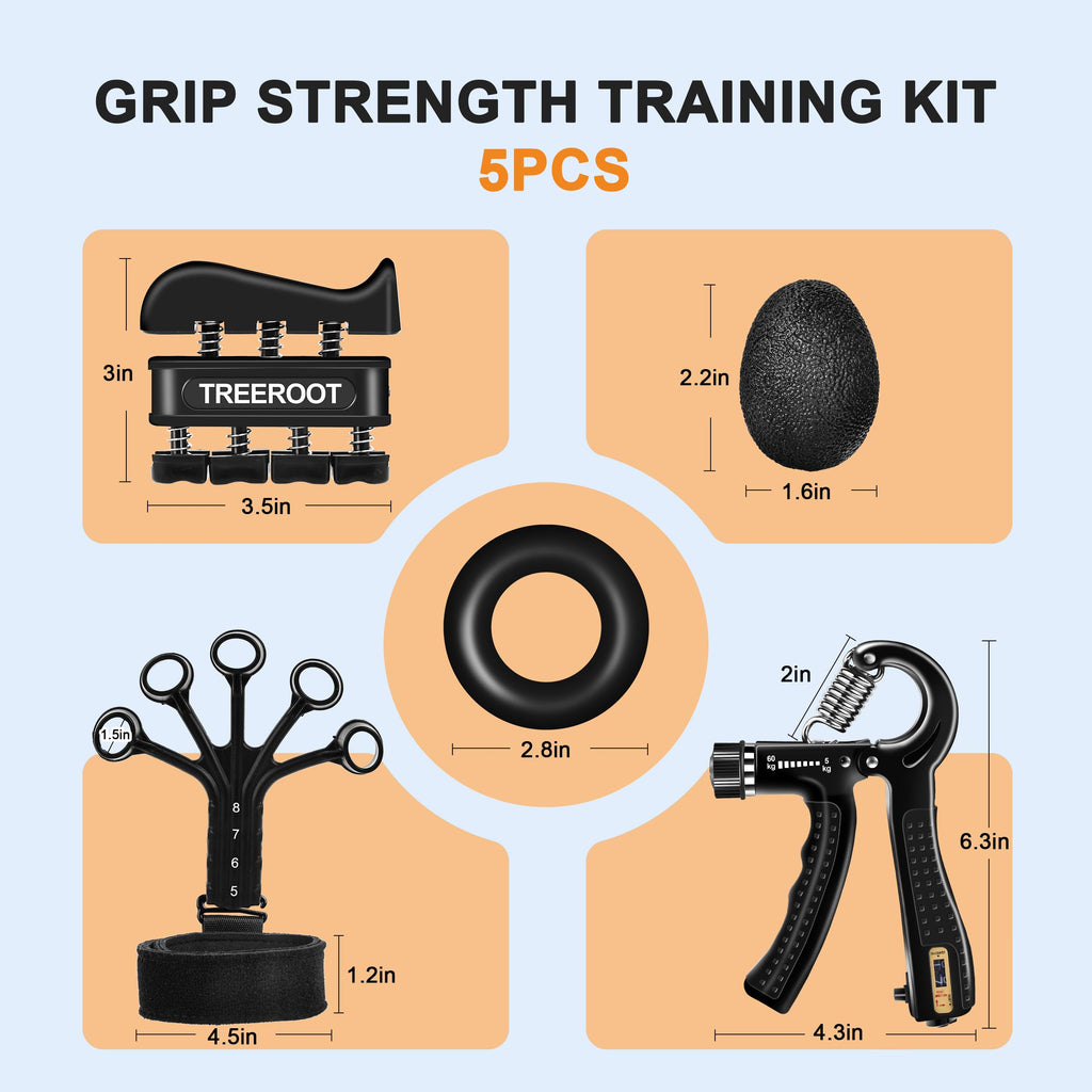 5PCS Grip Strength Trainer Kits V8971