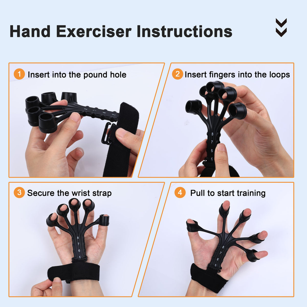 5PCS Grip Strength Trainer Kits V8971