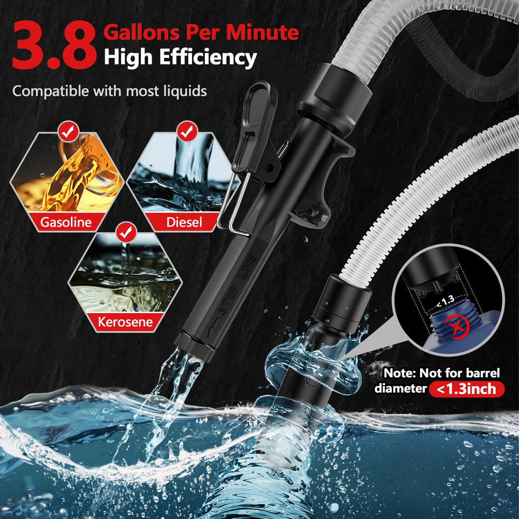 Automatic Electric Fuel Transfer Pump with Auto-Stop, 3.8GPM V243