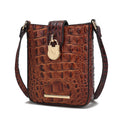 Women's Faux Crocodile Embossed Vegan Leather Crossbody Bag K69364