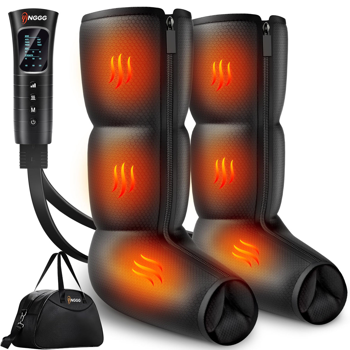 Leg Compression Massager with Heat, Foot & Calf Massager Boots T504