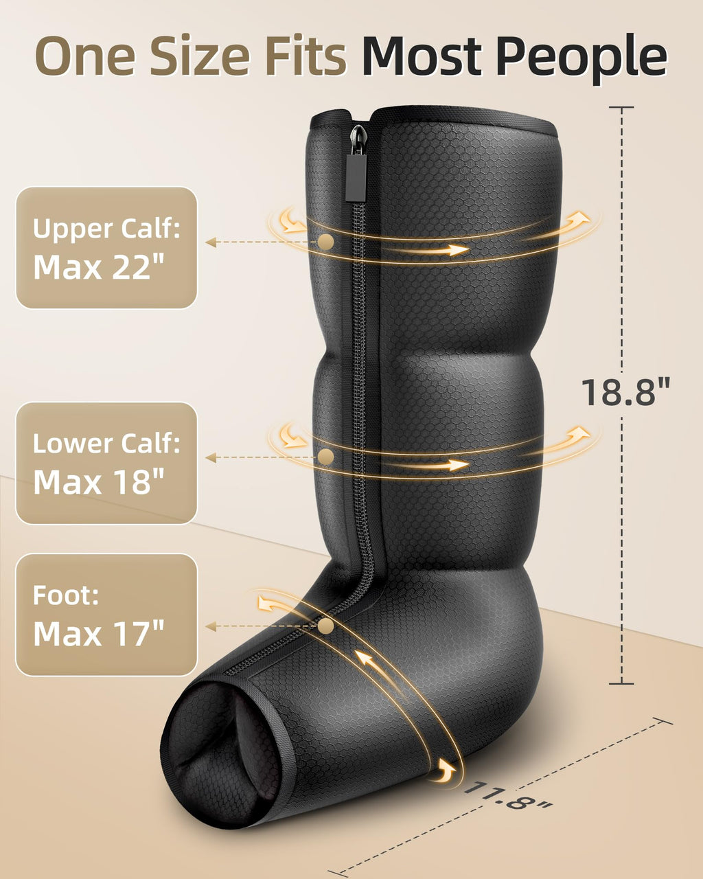 Leg Compression Massager with Heat, Foot & Calf Massager Boots T504