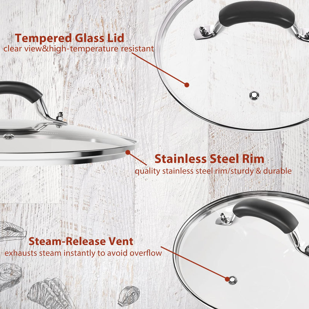 10.25 Inch Tempered Glass Lid V142
