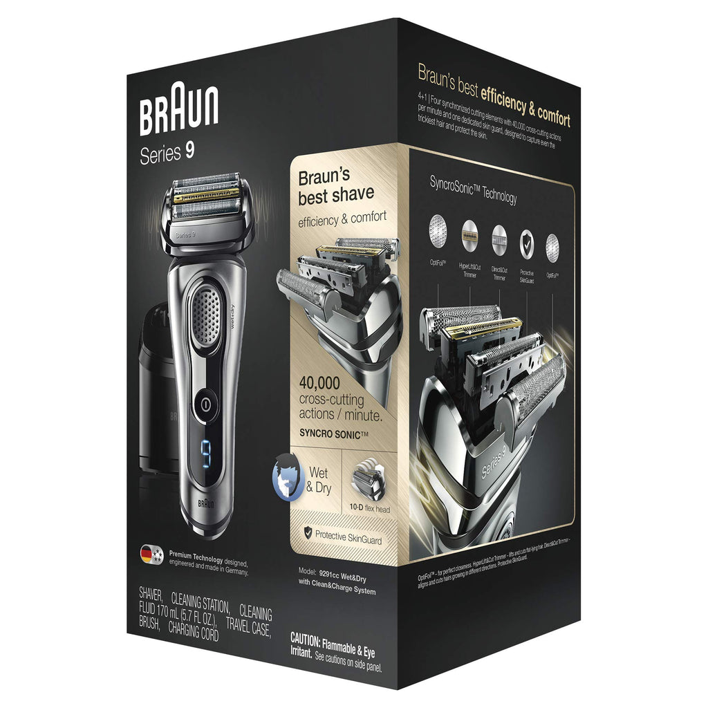 Electric Foil Shaver with Beard Trimmer, Rechargeable, Wet & Dry, 6 Piece Set X120