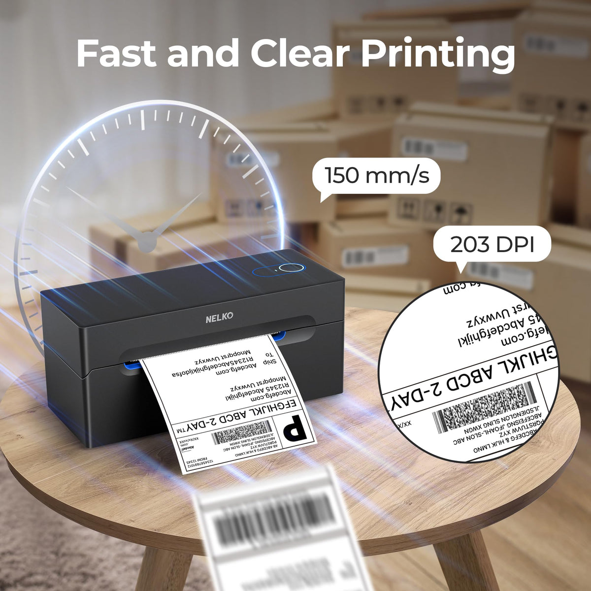 Bluetooth Thermal Shipping Label Printer W604834