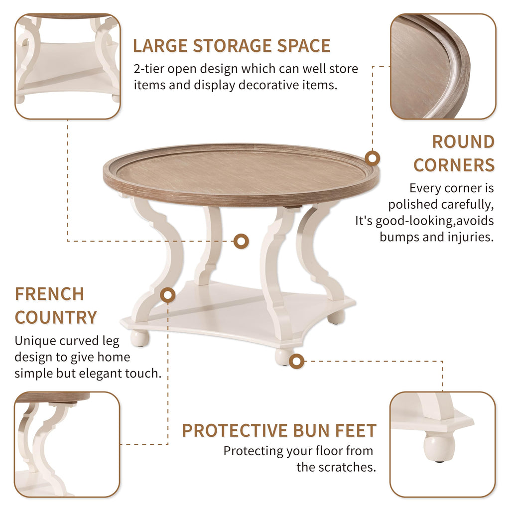 Round Wood Coffee Table F62543