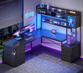 L Shaped Gaming Desk with 6 Drawers Q2291