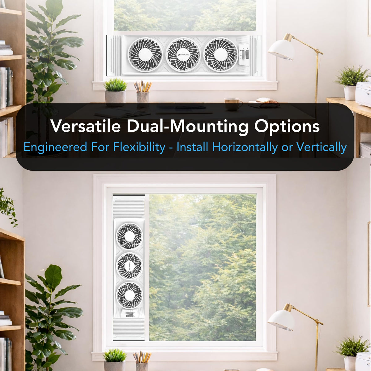 Triple Window Fan with 3-Speeds & Expandable Width D426979